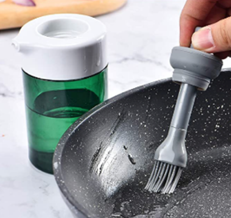 Silicone Oil Brush Set Olive Oil Dispenser Bottle with Brush,BBQ Oil Bottle Used for Outdoor Barbecue